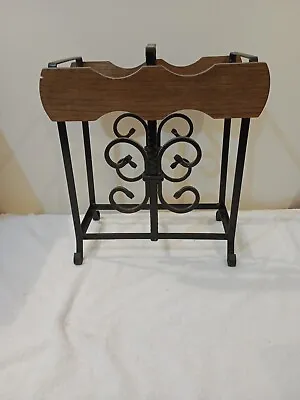 Metal And Wood Panel Retro Stick Stand Ornate Umbrella Stick Stand Vintage • £15.99