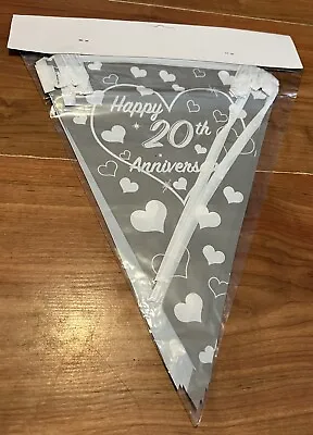 £3 • Buy 20th Wedding Anniversary Banner Party Bunting Decoration