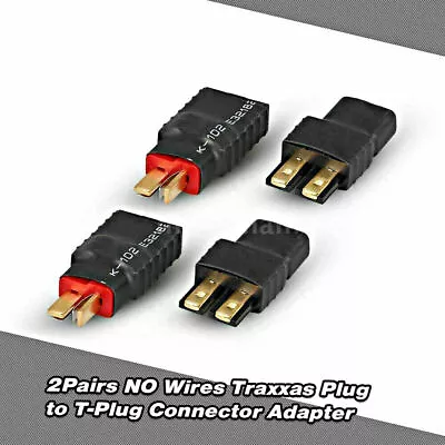 2 Pair Female To Deans T Plug Male Connector Adapter Plug Block Fit For Traxxas • $8.85