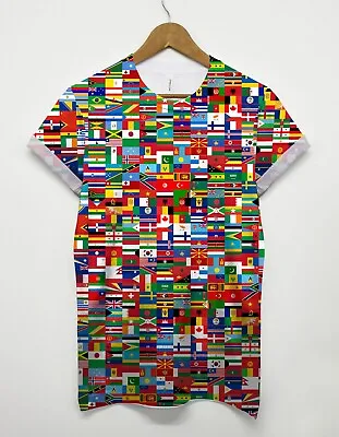 £14 • Buy Square Flags All Over T Shirt Flag International Worldwide Sport Indie Hipster