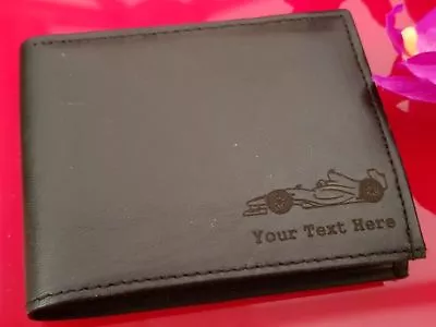 Formula 1 Car Personalised Leather Mens Wallet (F1 One Two 2  Merchandise Gift) • £25.95