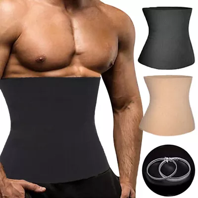 Men Tummy Tuck Belt Body Shaper Seamless Control Slimming Trimmer Waist Trainer • $15.79