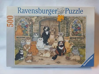 Ravensburger Church Steps Linda Jane Smith 500 Pc Jigsaw Puzzle Crazy Cat RARE 2 • £33.99