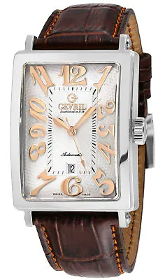 Gevril Men's 15000-7 Avenue Of America Swiss Automatic Sellita Brown Strap Watch • $550