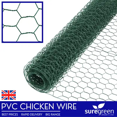 £39.99 • Buy Galvanised Chicken Wire Mesh Netting Rabbit Cage Aviary Fence Plant Net