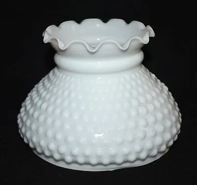 Vintage White Milk Glass Hobnail Gwtw Student Lamp Shade 6  • $24.95