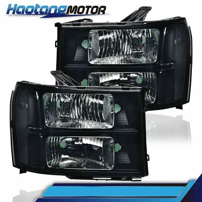 Fit For 2007-2013 GMC Sierra 1500 07-14 2500HD 3500HD Smoke Clear Headlights 2PC • $81.06