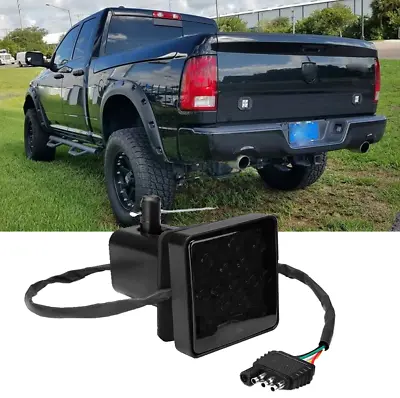 2  15-LED Trailer Tow Hitch Cover Tail Brake Lights For Ram 1500 2500 3500 • $17.19