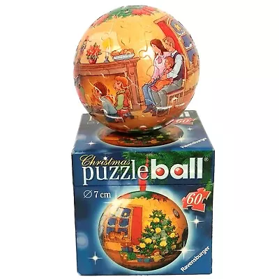 2006 Ravensburger Christmas Tree Puzzle Ball 3D 7cm 60 Pcs Ornament No Ribbon • $17.15