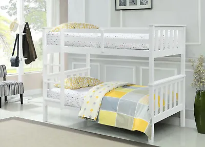 Premium Wooden Bunk - Wembdon - Pine Bunk In 3 Colours With Mattress Option • £209.99