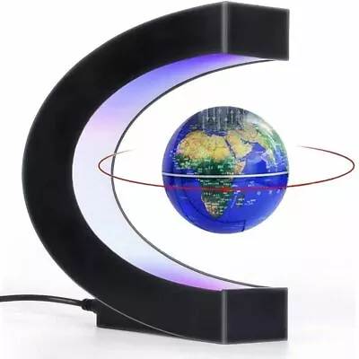 £27.54 • Buy Ornament C Shape Base Magnetic Levitation Globe World Map Floating LED Light