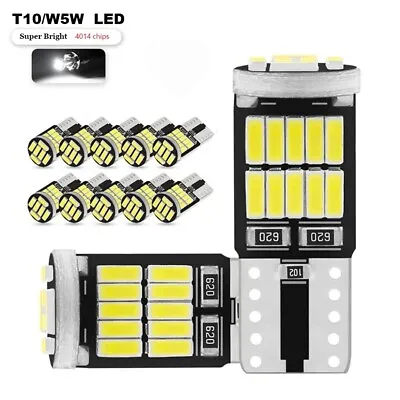 T10 Car Bulbs Led Error Free Canbus 26smd Xenon White W5w 501  Bulb  Posted  • £12.99