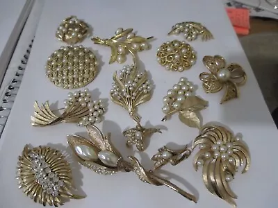 Vintage Crown Trifari Brooch-Pin Jewelry Lot • $500