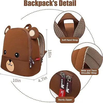 Toddler Backpack Kids Backpack Cute Animal Schoolbag Waterproof Zoo Backpack  • £13.99