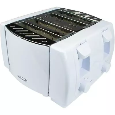 $45.80 • Buy BRENTWOOD TS-265 1300W 4 Slice Toaster (White)