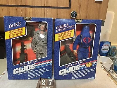 Gi Joe Dolls Duke & Cobra Commander Hall Of Fame Factory Sealed Boxes 1991 Nib • $40