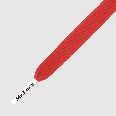 Laces Mr Lacy Flatties Color Tip High Quality Shoelaces Red White 130 Cm • £9.48
