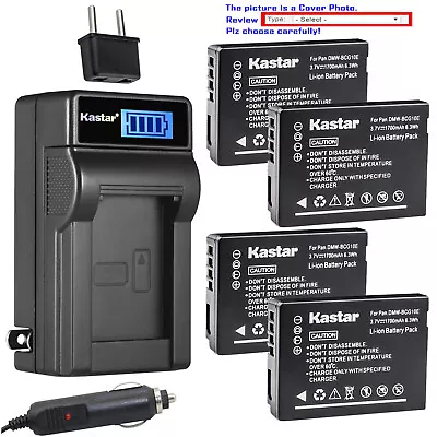 Kastar Battery LCD AC Charger For Panasonic DMW-BCG10 & Panasonic Lumix DMC-ZS20 • $8.99