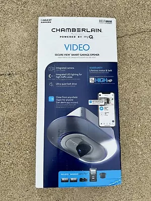 Chamberlain B4655T Secure View ¾ HP Video Smart Quiet Belt Garage Door Opener • $225
