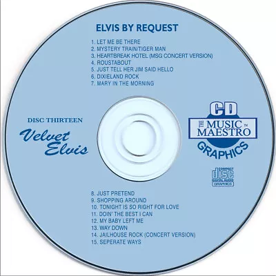 Karaoke CD+G ELVIS PRESLEY Disc #13 Music MaestroMy Baby Left MeWay Down • $9.99