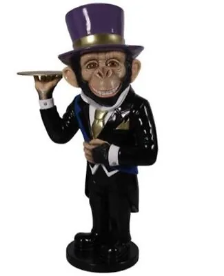 Chimp Carlos Cartoon Animal Prop Resin Life Size Statue Monkey Butler Display • $1263.85