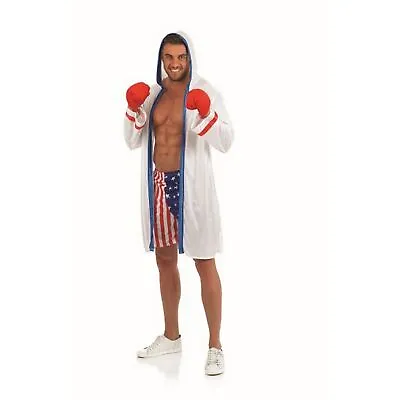 Mens Champion Boxer Costume Adult American Film Fighter Halloween Rocky • $34.95