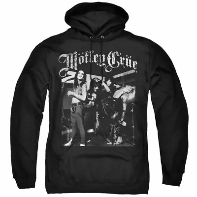 Motley Crue Band Photo Hoodie Sweatshirt Licensed Rock N Roll Music Retro Black • $31.49