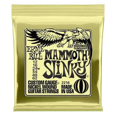 Ernie Ball Mammoth Slinky Nickel Wound Electric Guitar Strings 12-62 Gauge • $17.95