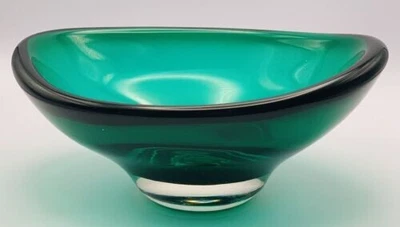 £28 • Buy Whitefriars Glass Bowl In Green Pattern Number 9515 Geoffrey Baxter