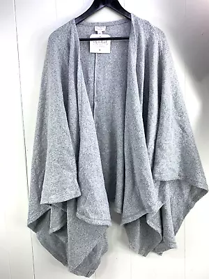 Isabel Maternity Open Front Gray Wrap Shawl Poncho Cozy Sweater OS Cardigan NEW • $18.99