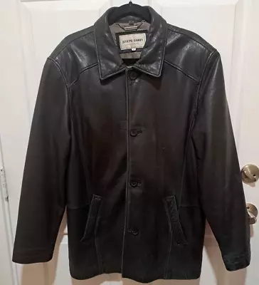 Joseph Barry Mens Fully Lined Black Lamb Skin Leather Jacket Car Coat Size Small • $54.44