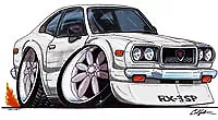 RX-3 White Cartoon T-shirt Wankel Mazda Rx3 Sp Rotary Available In Sizes S-3XL • $20.42