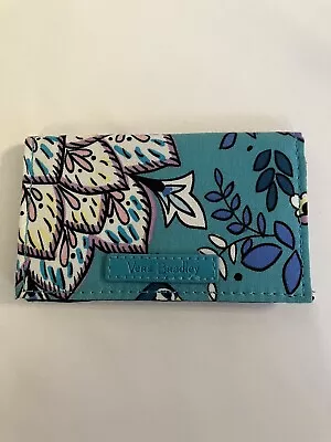 Vera Bradley 2-Pocket Snap Closure Slim  RFID Card Case - Peacock Garden • $8.99