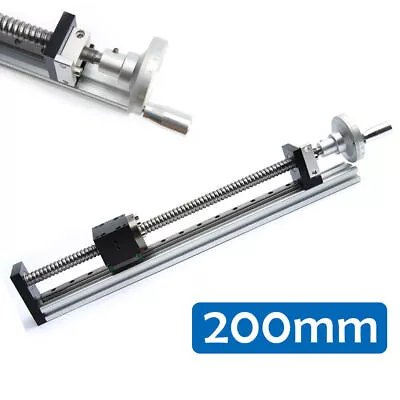 8/36  Manual Linear Actuator Rail Guide Slide Ball Screw Sliding Table+Handwheel • $71.25