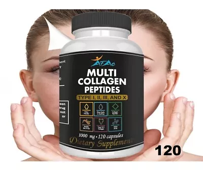 Collagen Caps Support Skin Peptide Wrinkles Powder Pills Pure Collagen Anti-Agin • $12.55