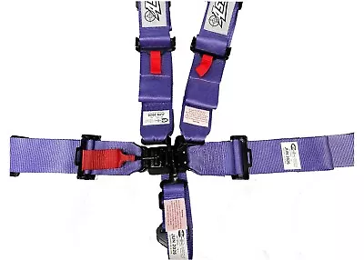 SFI Date 2026 Purple 5 Point 3  Wide Safety Race Harness Seat Belt Kit SFI 16.1 • $79.99