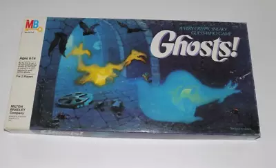 VINTAGE Milton Bradley GHOSTS! Board Game 1985 Glow In The Dark Ghosts COMPLETE! • $32.95