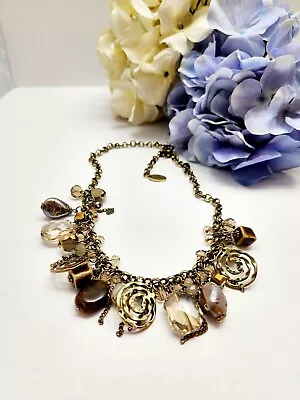 $26.88 • Buy Necklace Signed Designer Vintage Charm Beaded Chunky  Statement 18  Casual Fall 