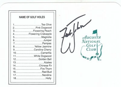 $42.75 • Buy Zach Johnson  #0   Master Scorecard Signed W/ COA  Golf