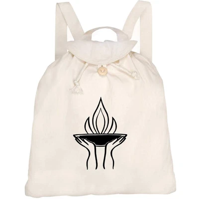 'Olympic Flame' Canvas Rucksack / Backpack (RK00011871) • £14.99