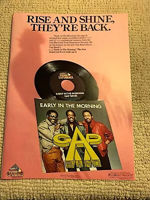 $7.89 • Buy Original 13 1/2-10” The Gap Band Early IN The Morning Album Ad FLYER
