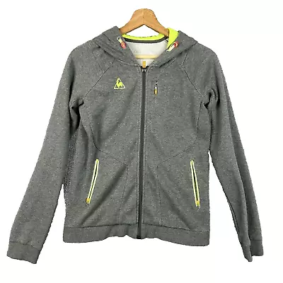 Le Coq Sportif Hoodie Womens Medium Modulate Grey Full Zip Long Sleeve • £9.97