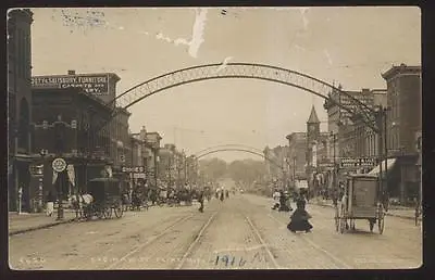$24.99 • Buy RP Postcard FLINT Michigan/MI Early Pesha Saginaw St Business Storefronts 1910's