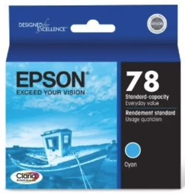 New Genuine Epson T078 Cyan Inkjet Cartridge Stylus R260 RX595 R280 RX680 R380  • $4.74