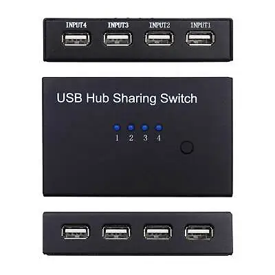 4 Port USB Hub And 4 Port USB Sharing Switch 2 In 1 For Printer Mouse Keyboard • $5.99