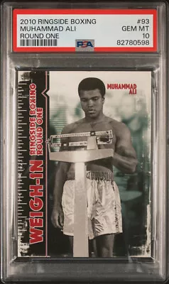 2010 Ringside Boxing Round One #93 Muhammad Ali Hof Pop 5 Psa 10 X3762727-598 • $19.79