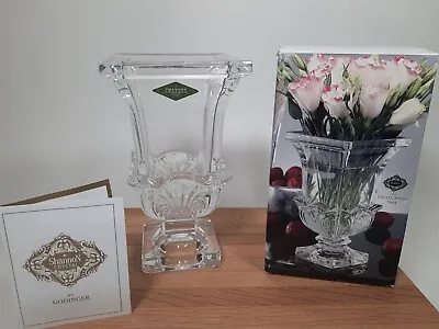 Shannon CRYSTAL Godinger  Deco Crystal Vase Art Decco Design Vase Crystal Vase • $28.50