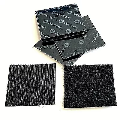 VELCRO 2” X 2” Industrial Heavy Duty Squares Black Strips Brand Self Adhesive • $2.75