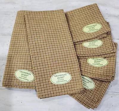 Vintage Napkin Set Of 6 18 Plaid Cotton NWT Brand: Grandmas Quilt Park Designs • $14.99