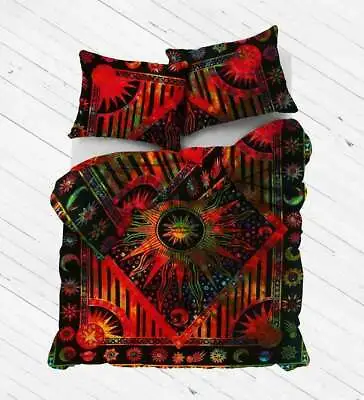 Indian Mandala Duvet Cover Set Queen Size Quilt Comforter Cover Bohemian Bedding • £80.60